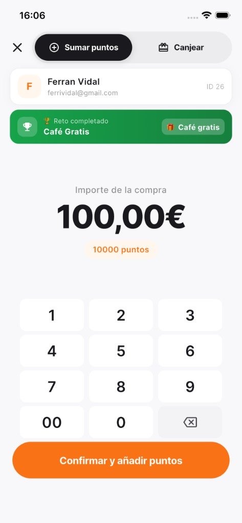 Sumar puntos por importe de compra con un reto completado
