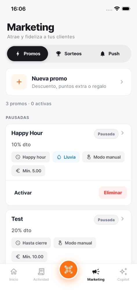 Promoción flash que se activa cuando llueve